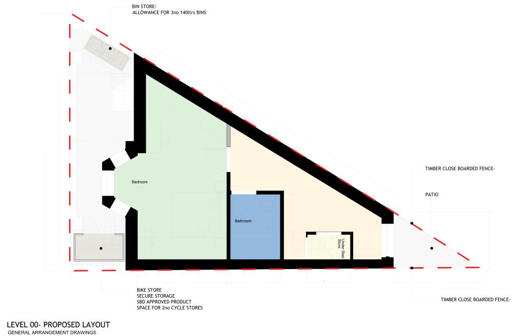 Lot: 78 - FREEHOLD SITE WITH PLANNING FOR TWO SPLIT LEVEL FLATS - Proposed Level 0